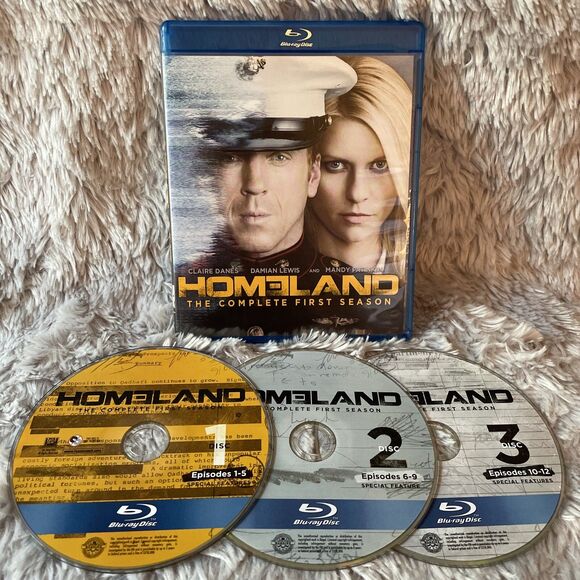 Homeland: The Complete First Season (Blu-ray, 2012, 3-Disc Set) Claire Danes - Picture 1 of 14